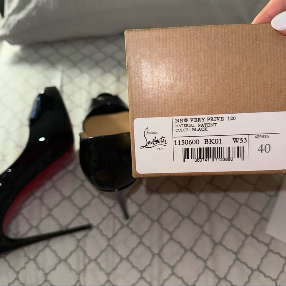 Christian Louboutin Black and Red Heels - Picture 3 of 6